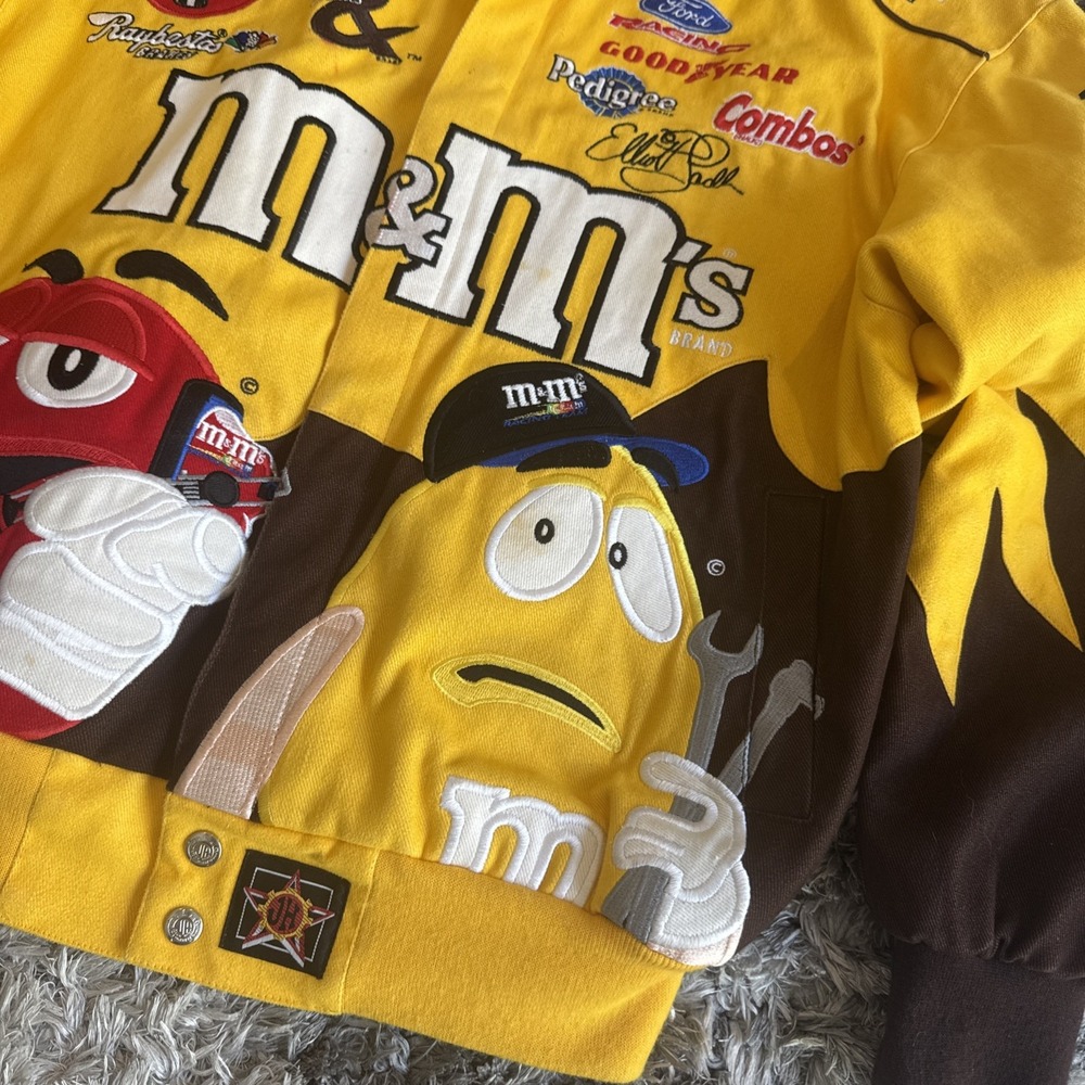 Vintage Chase Authentic Drivers Line M&M's NASCAR Jacket #38 Elliot Sadler Large - Picture 2 of 16